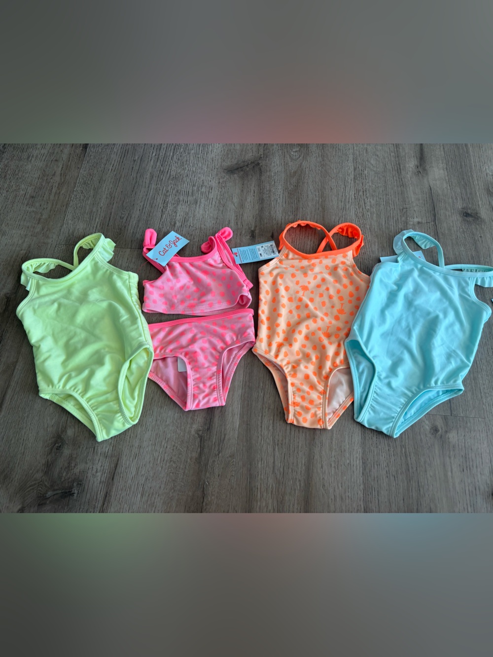 New 12 month cat and jack Girls swimsuit bundle